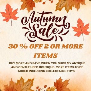 Shop my antique and collectible boutique and save 30% on 2 or more items😊